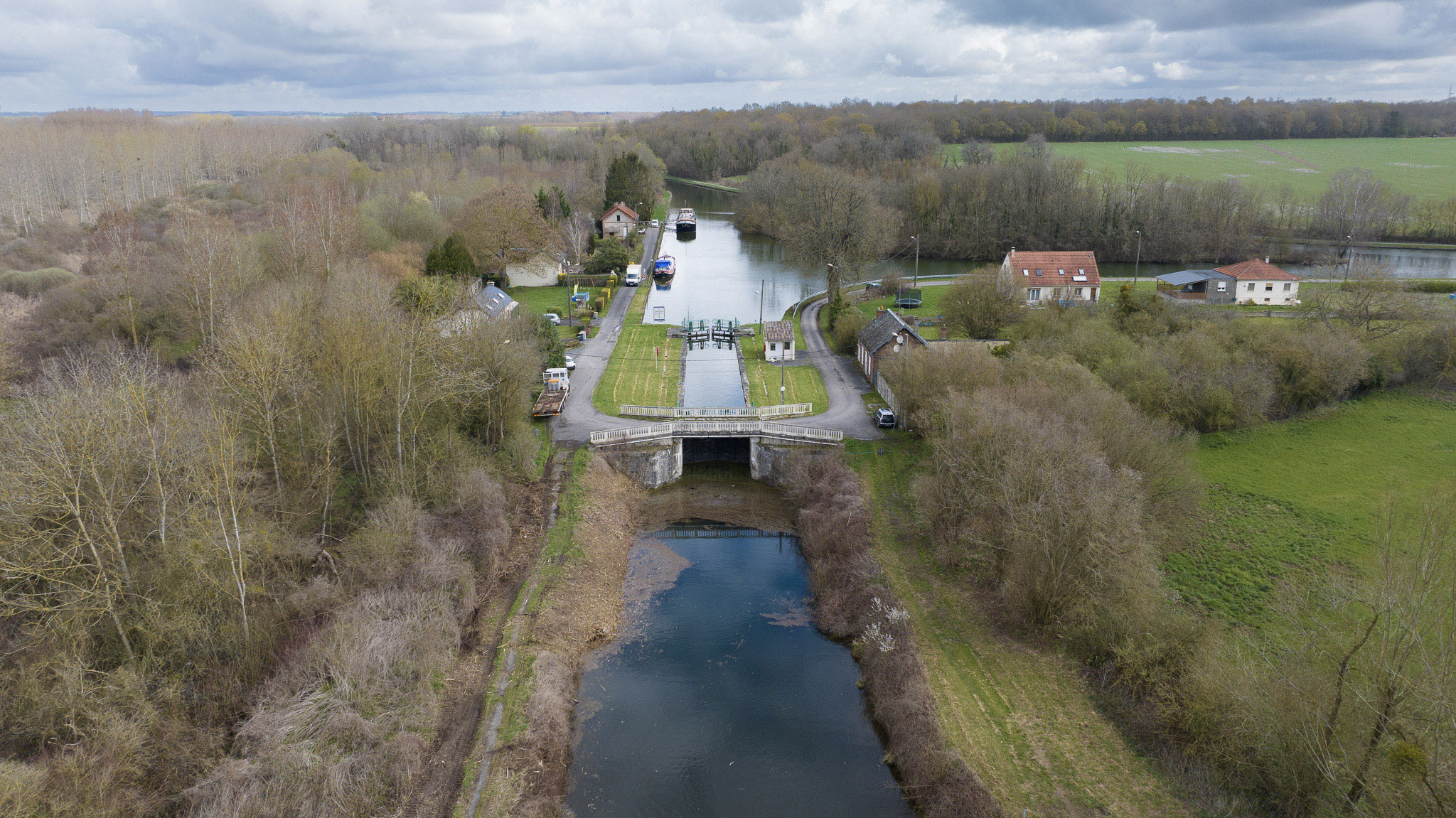 Section Offoy SaintSimon du canal de la Somme les travaux ont