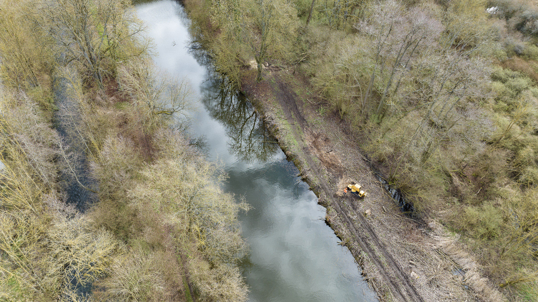 Section Offoy SaintSimon du canal de la Somme les travaux ont